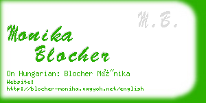 monika blocher business card